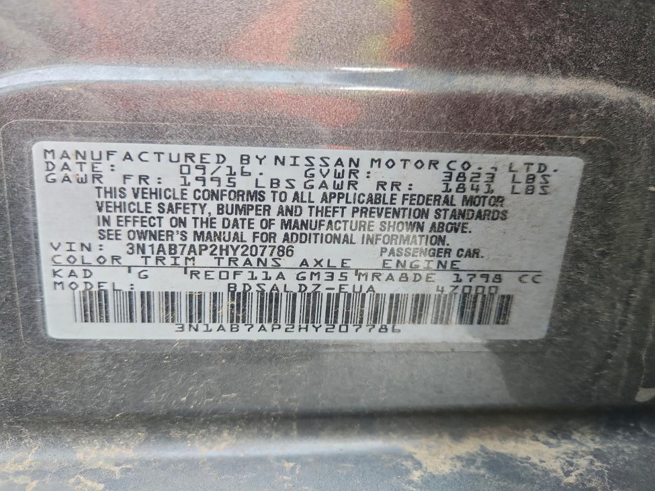 2017 NISSAN SENTRA S photo 34