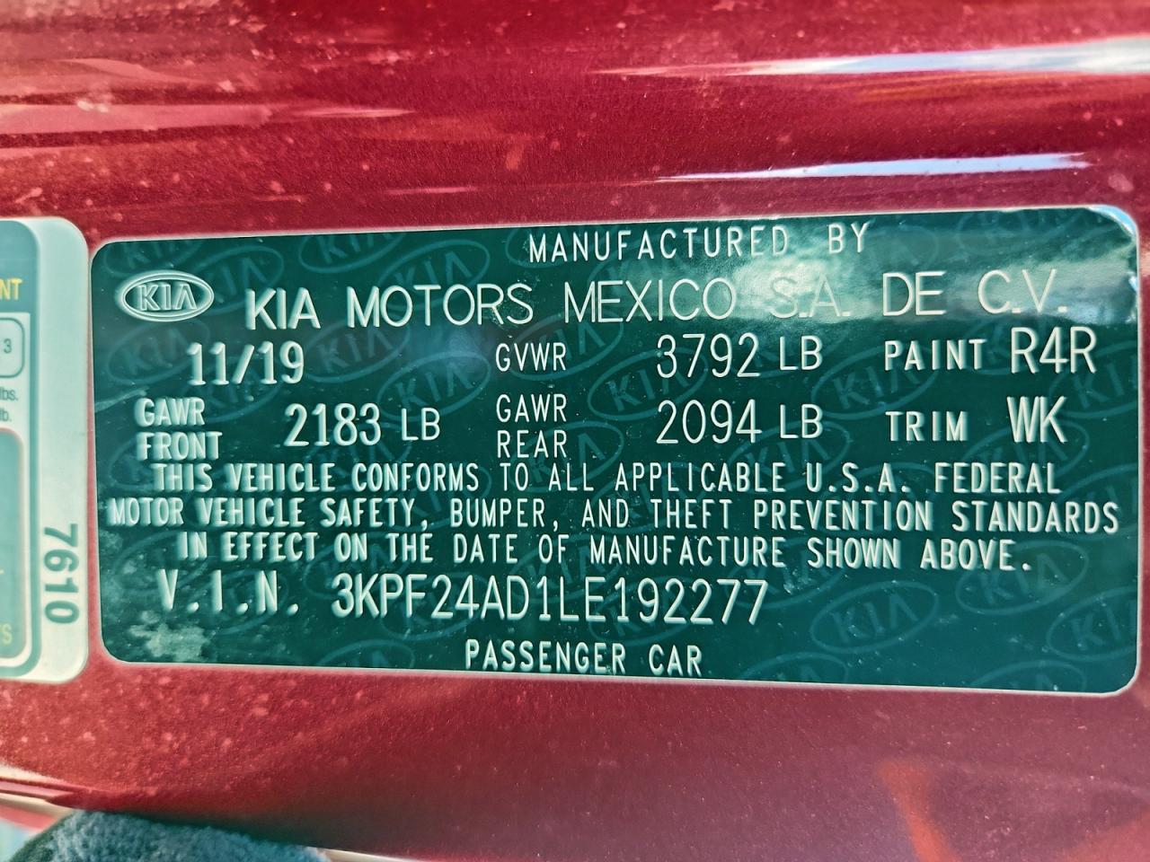 2020 KIA FORTE LXS photo 49