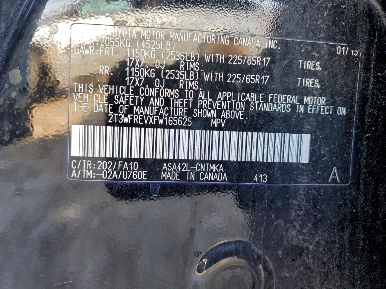 2015 TOYOTA RAV4 XLE photo 12