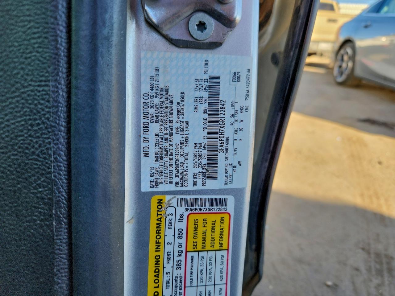 2016 FORD FUSION SE photo 12