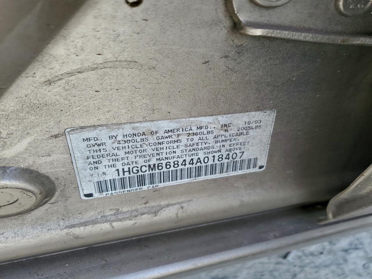 2004 HONDA ACCORD EX photo 23