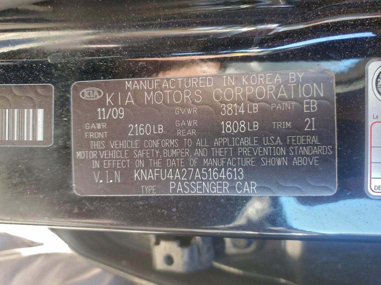 2010 KIA FORTE EX photo 12