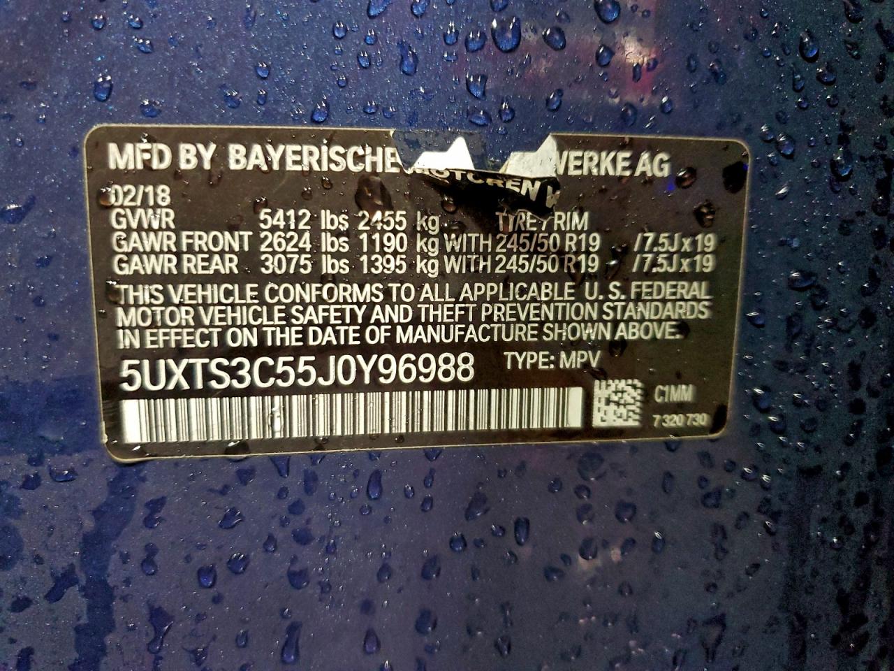 2018 BMW X3 XDRIVEM40I photo 37