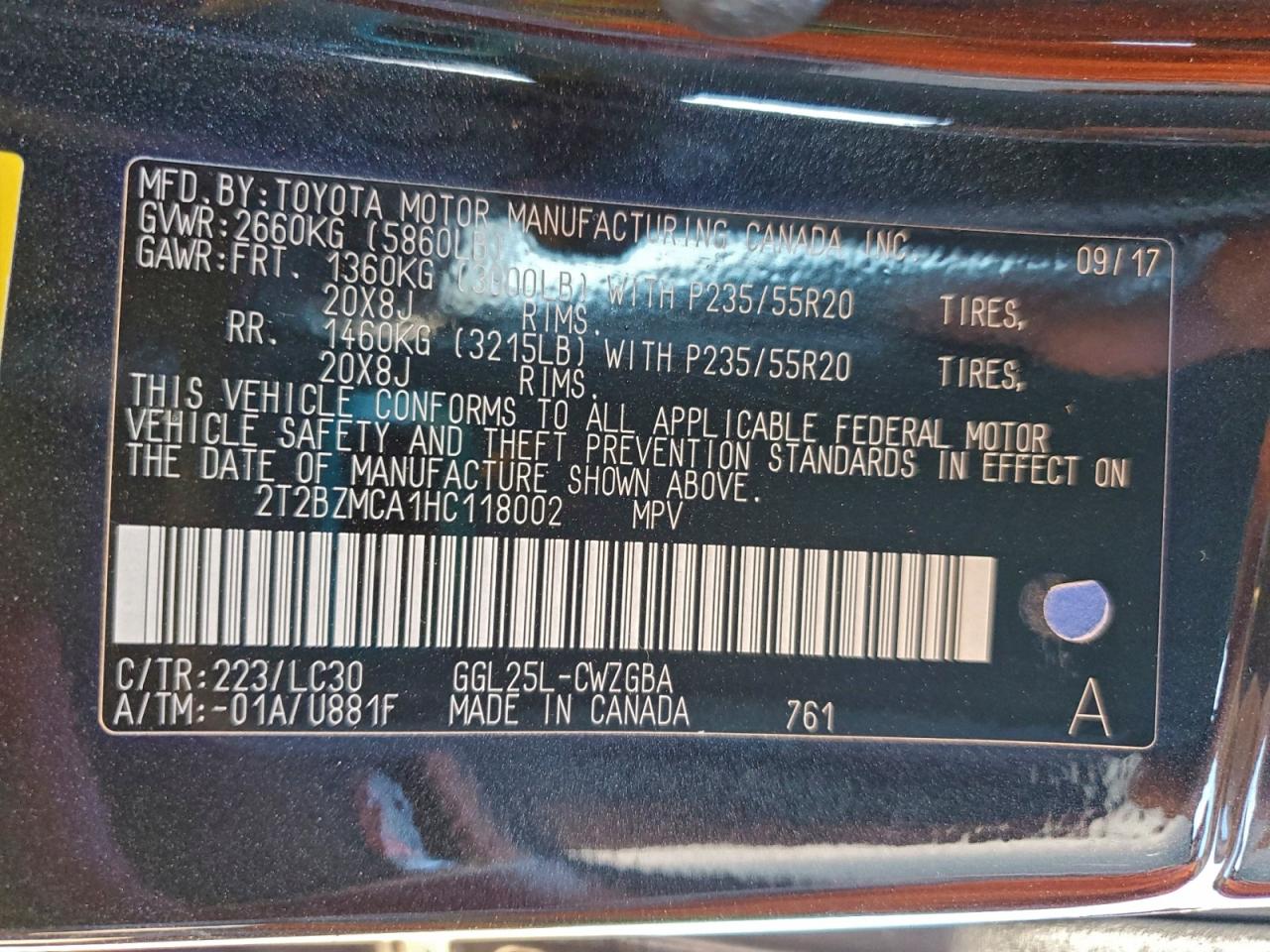 2017 LEXUS RX 350 BASE photo 13