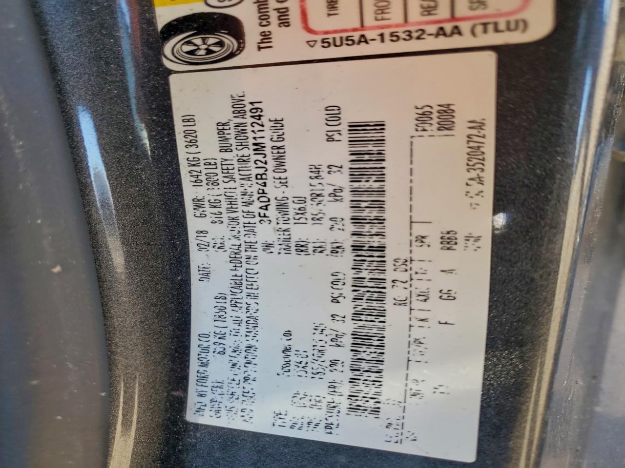2018 FORD FIESTA SE photo 12
