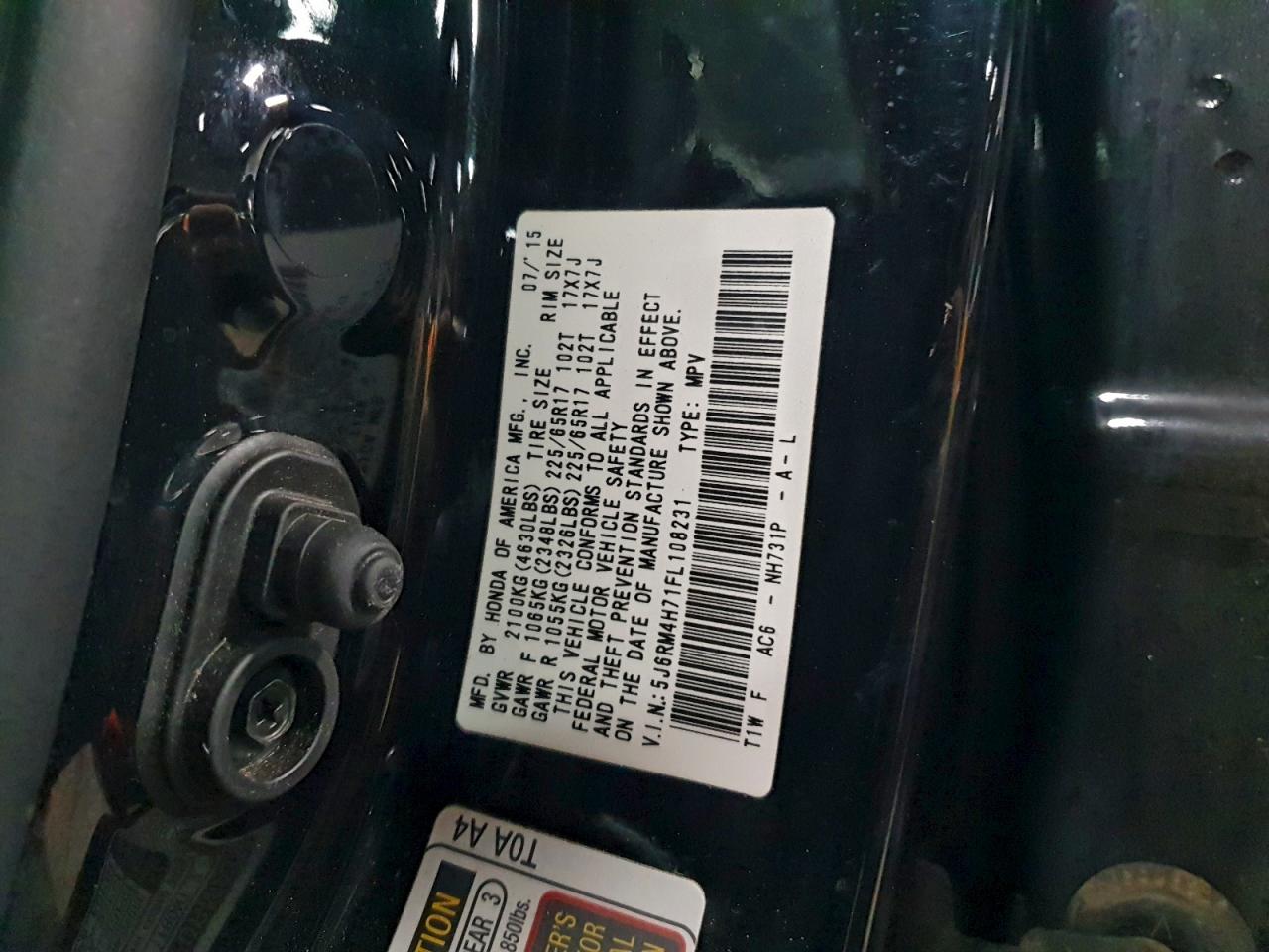2015 HONDA CR-V EXL photo 13