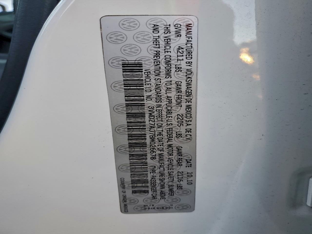 2011 VOLKSWAGEN JETTA SE photo 12