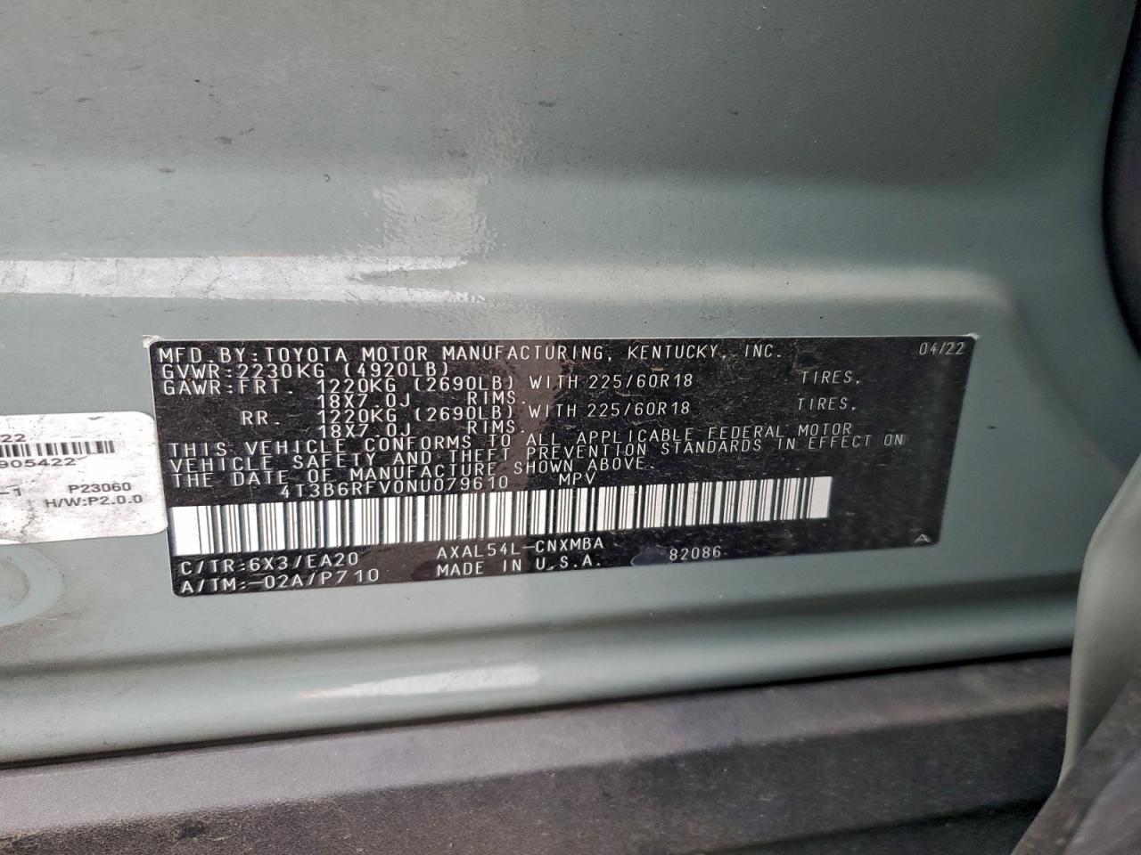 2022 TOYOTA RAV4 XLE PREMIUM photo 37
