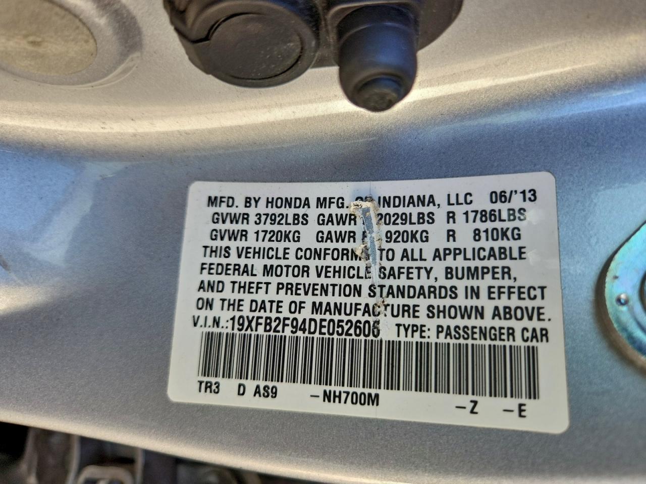 2013 HONDA CIVIC EXL photo 23