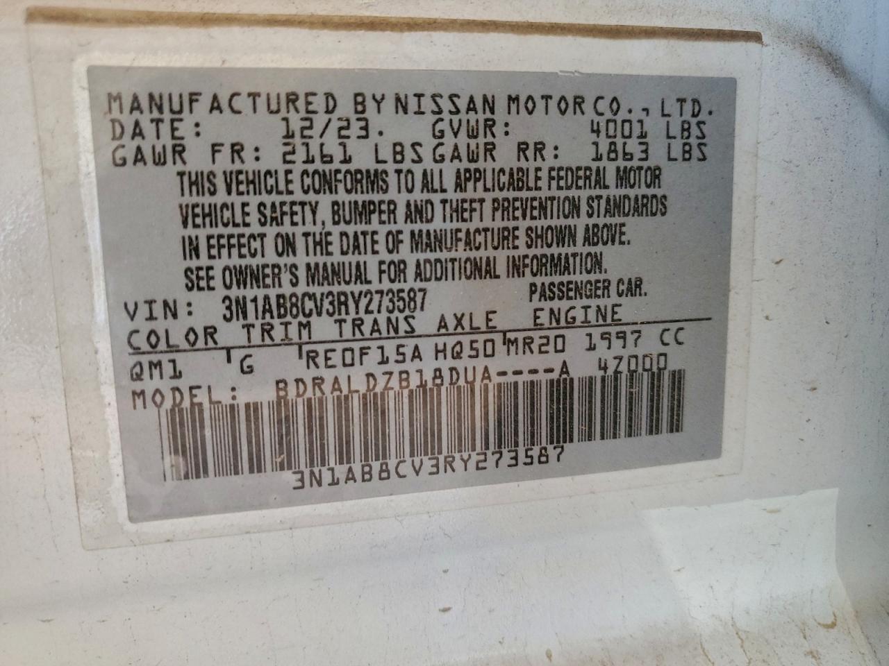 2024 NISSAN SENTRA SV photo 25