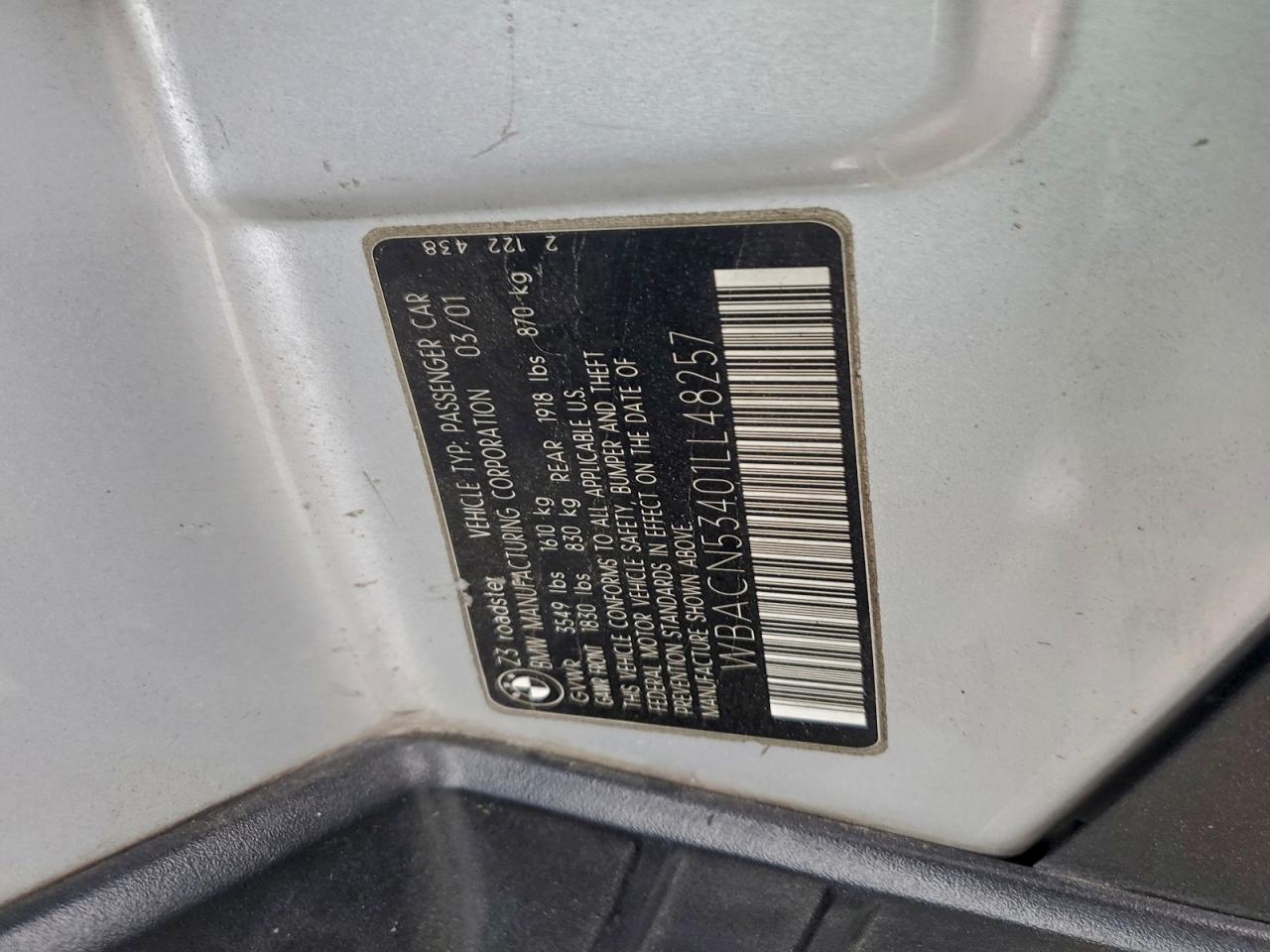 2001 BMW Z3 3.0 photo 24