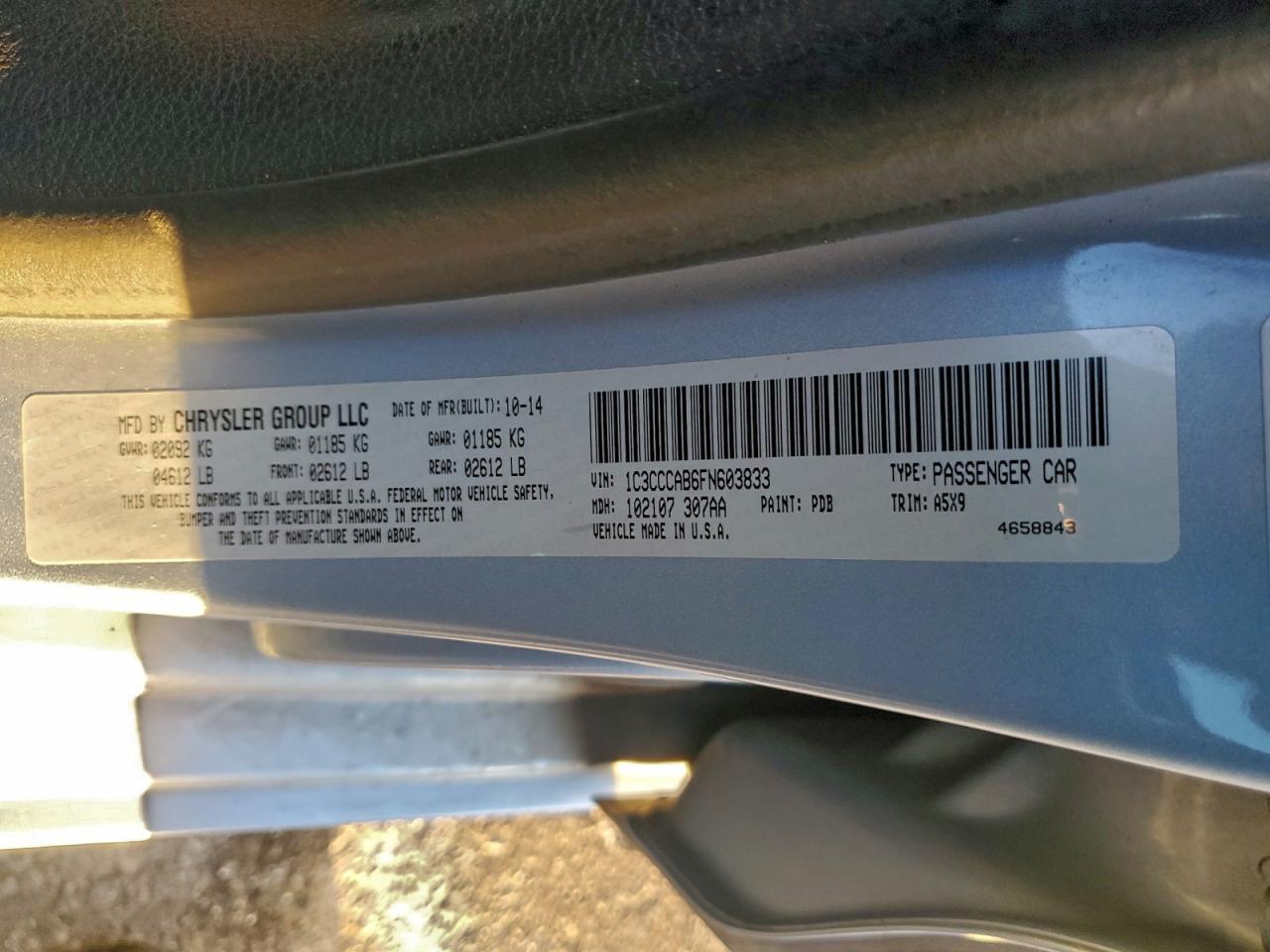 2015 CHRYSLER 200 LIMITED photo 12