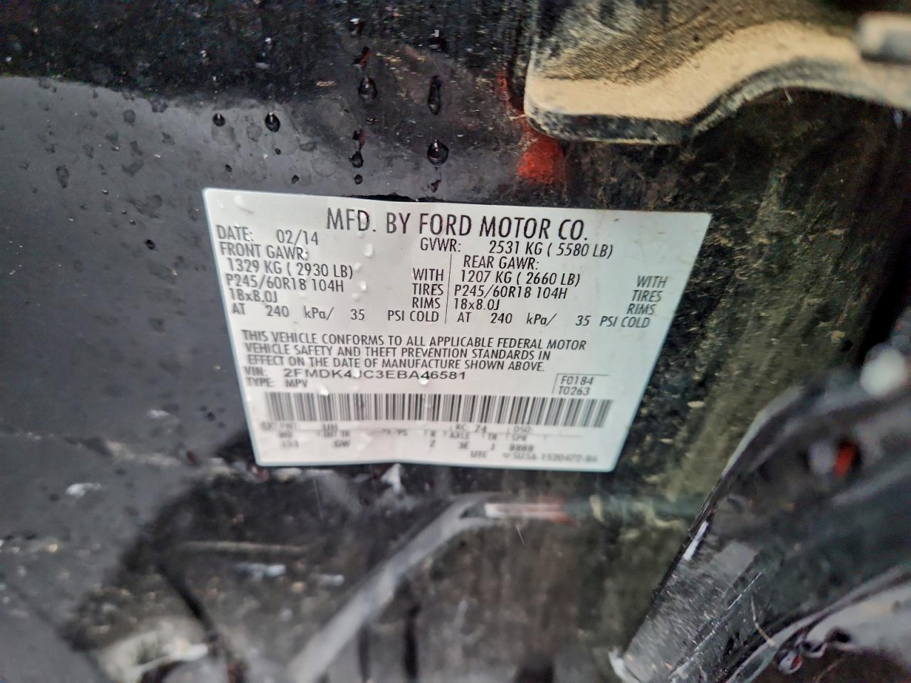2014 FORD EDGE SEL photo 12
