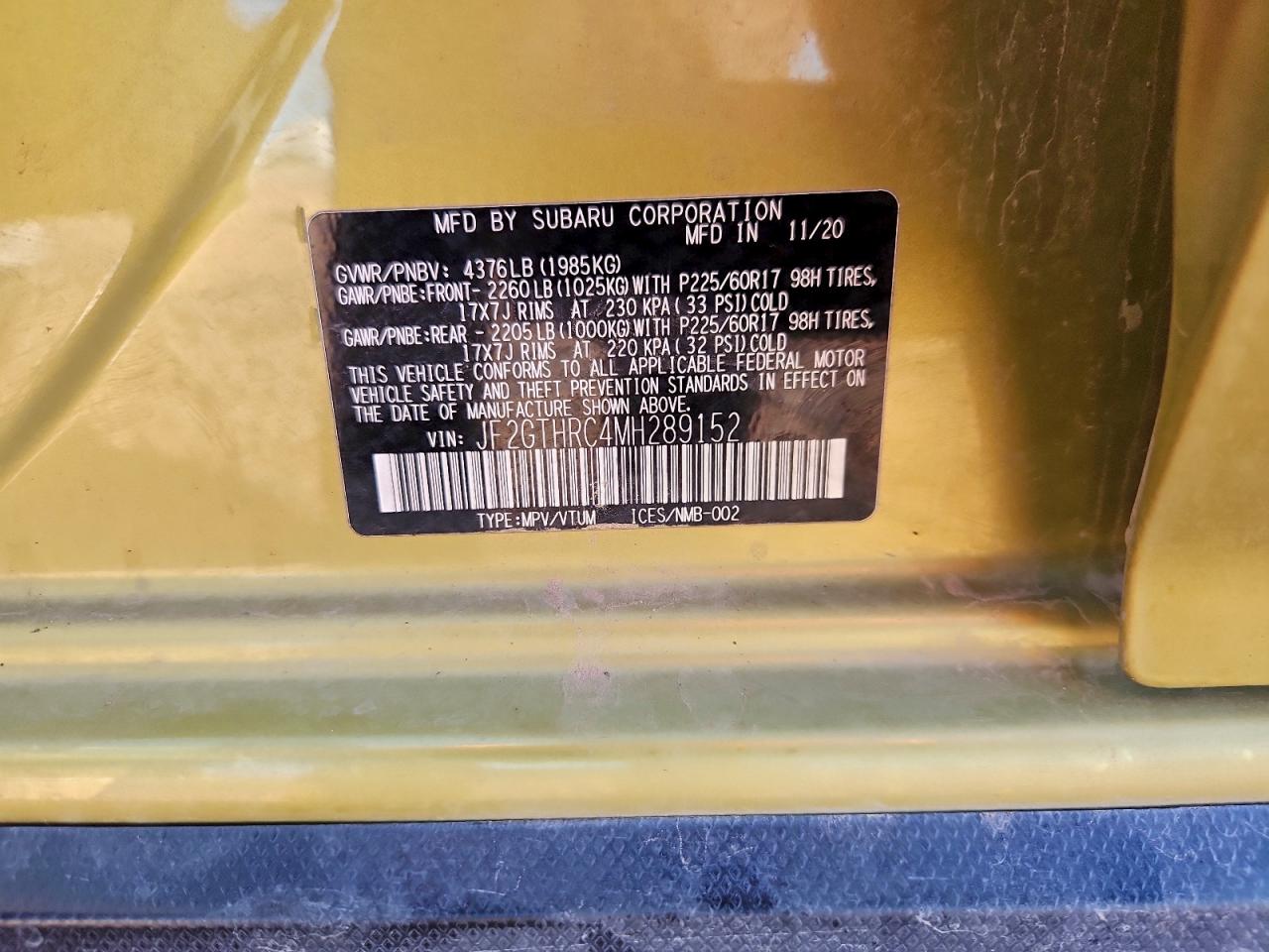 2021 SUBARU CROSSTREK SPORT photo 25