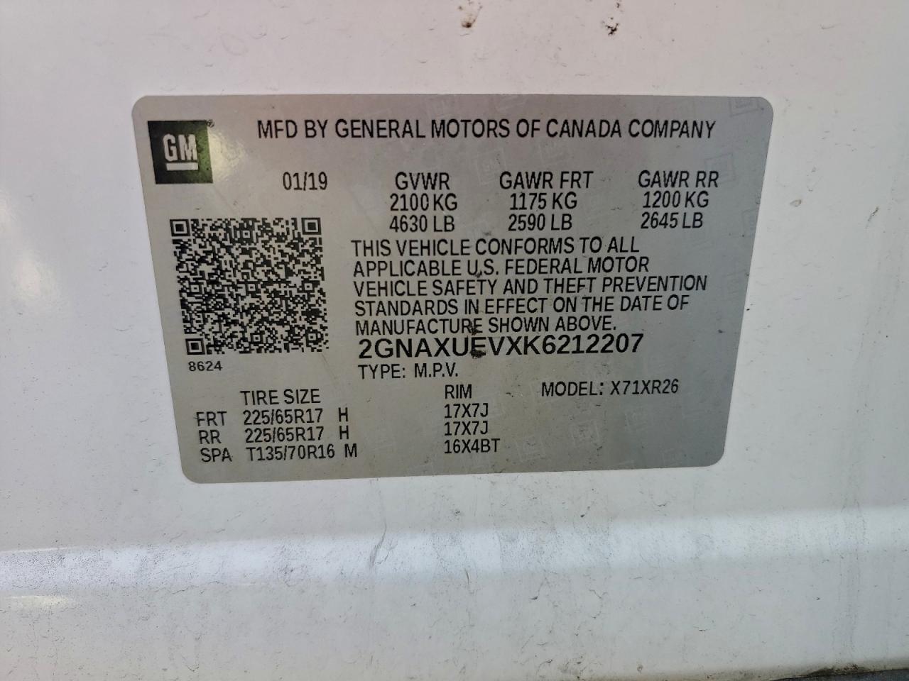 2019 CHEVROLET EQUINOX LT photo 25