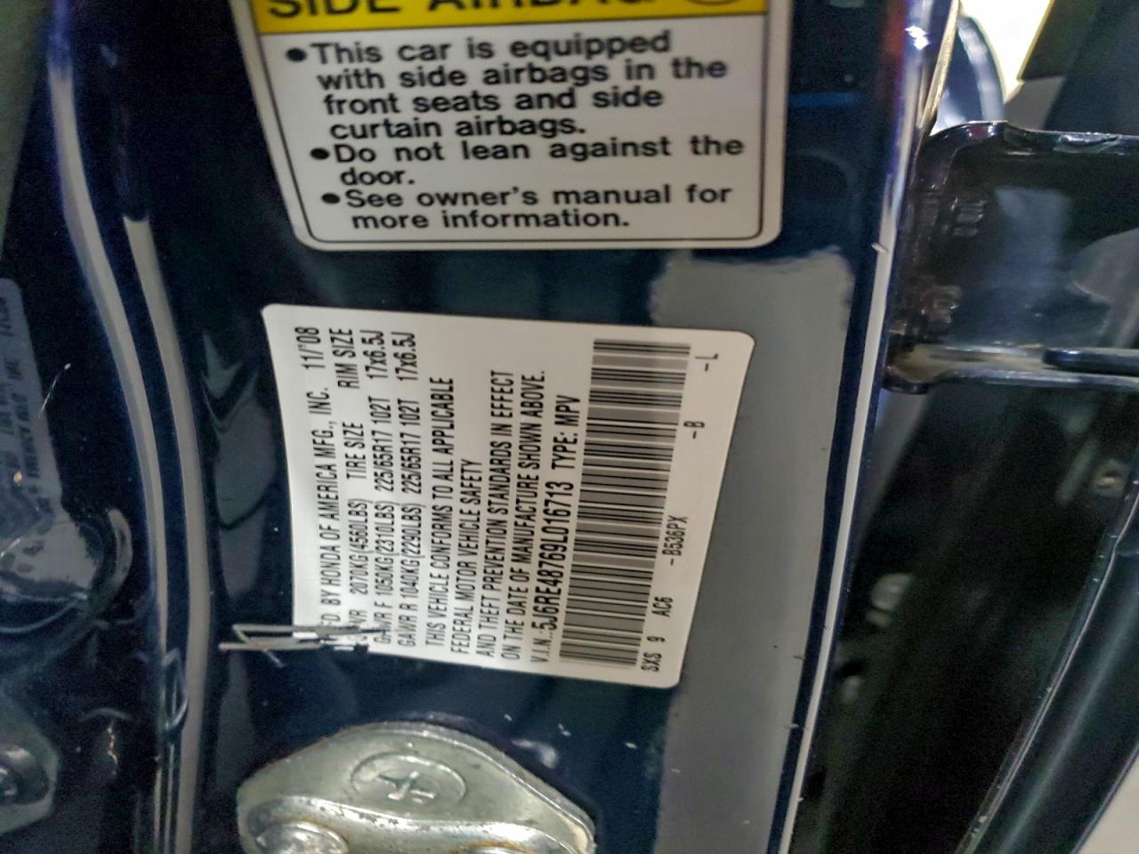 2009 HONDA CR-V EXL photo 13
