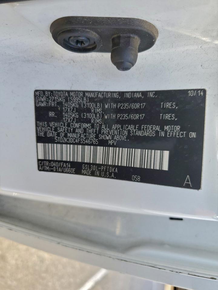 2015 TOYOTA SIENNA photo 14