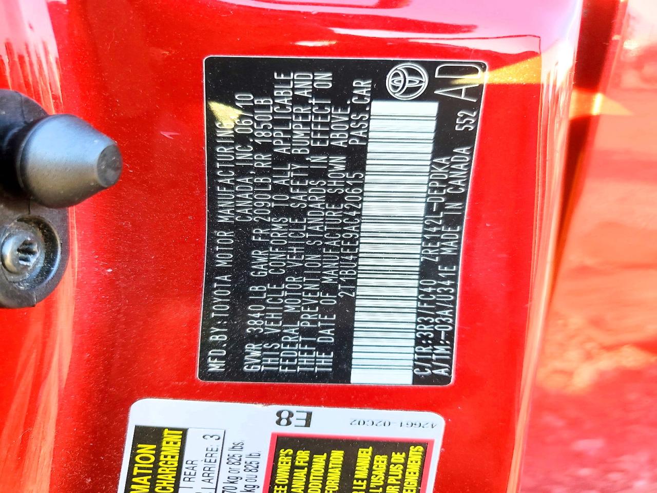 2010 TOYOTA COROLLA BASE photo 23