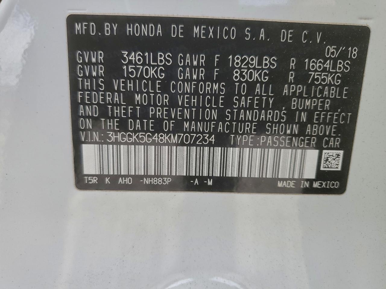 2019 HONDA FIT LX photo 23