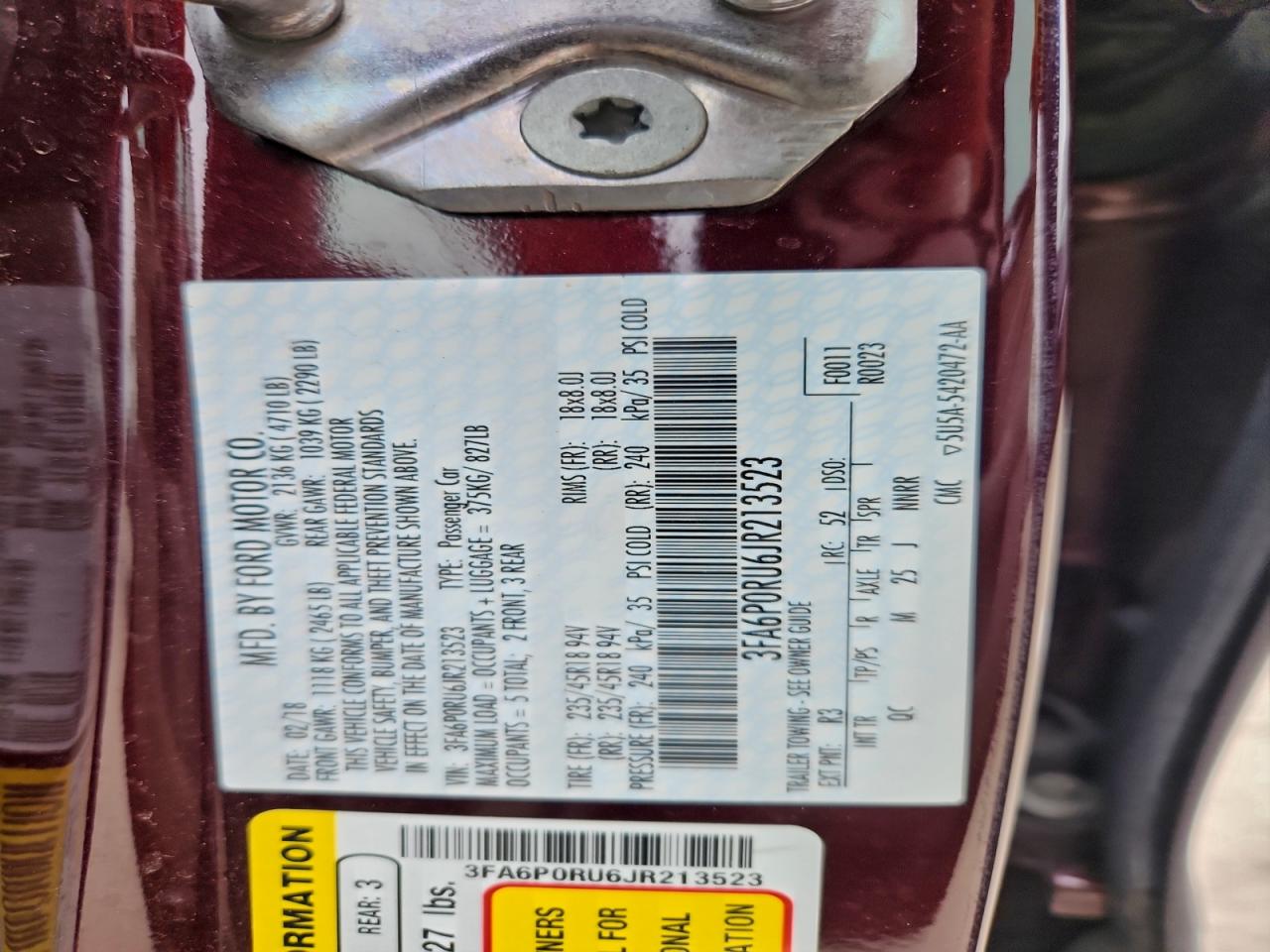2018 FORD FUSION TITANIUM/PLATINUM HEV photo 34