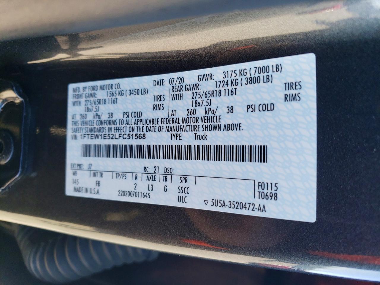 2020 FORD F150 SUPERCREW photo 23