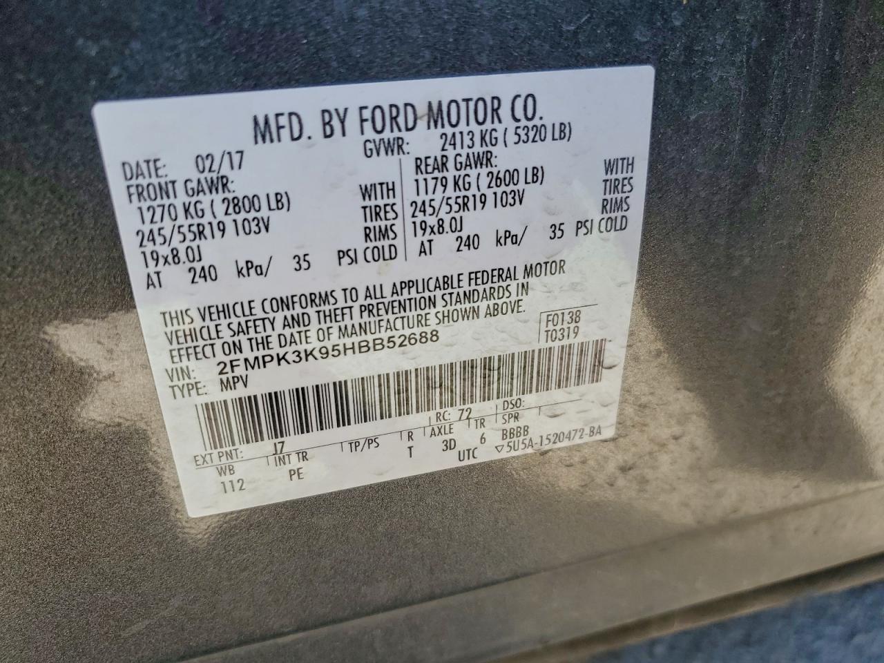 2017 FORD EDGE TITANIUM photo 25