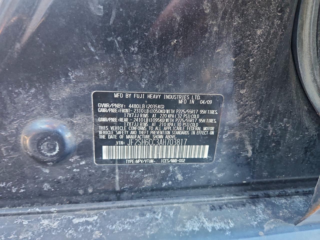 2010 SUBARU FORESTER 2.5X PREMIUM photo 12