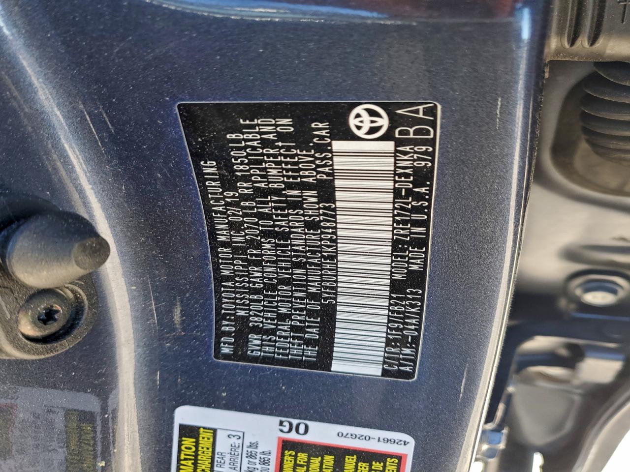 2019 TOYOTA COROLLA L photo 13