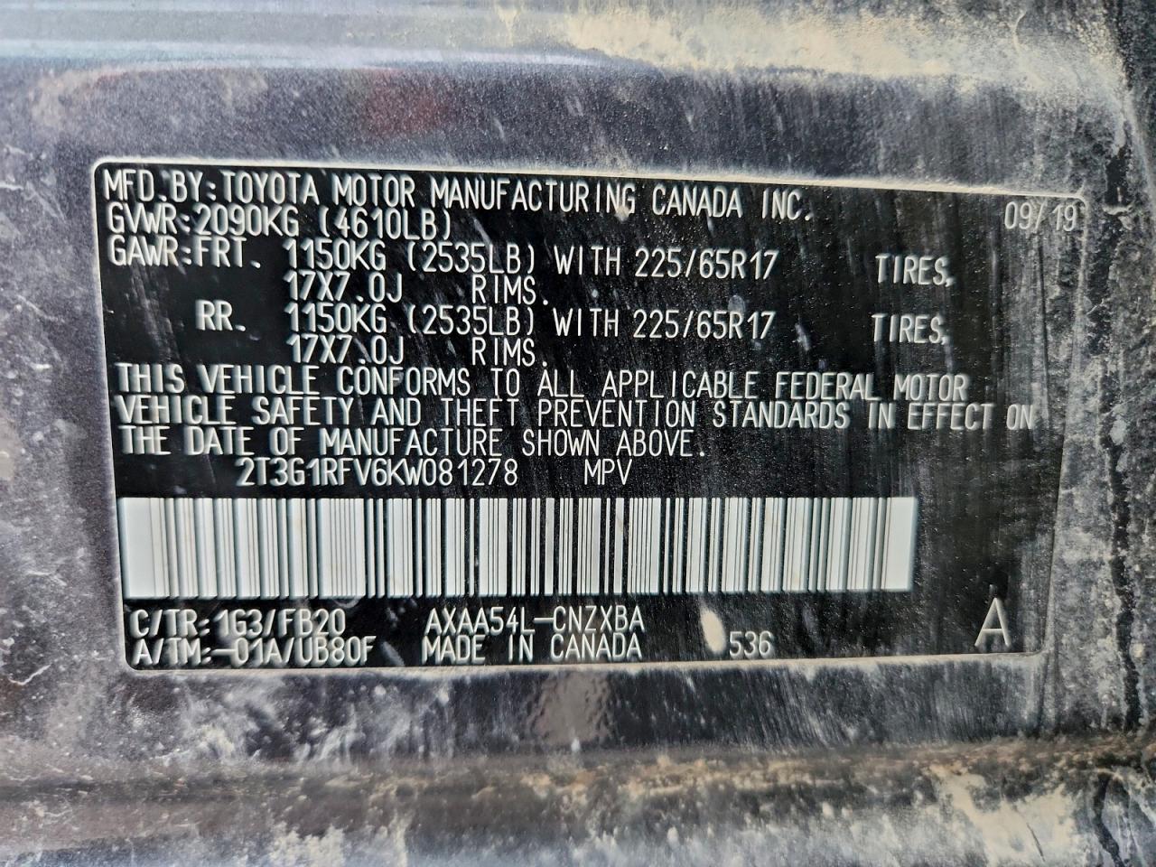 2019 TOYOTA RAV4 LE photo 34