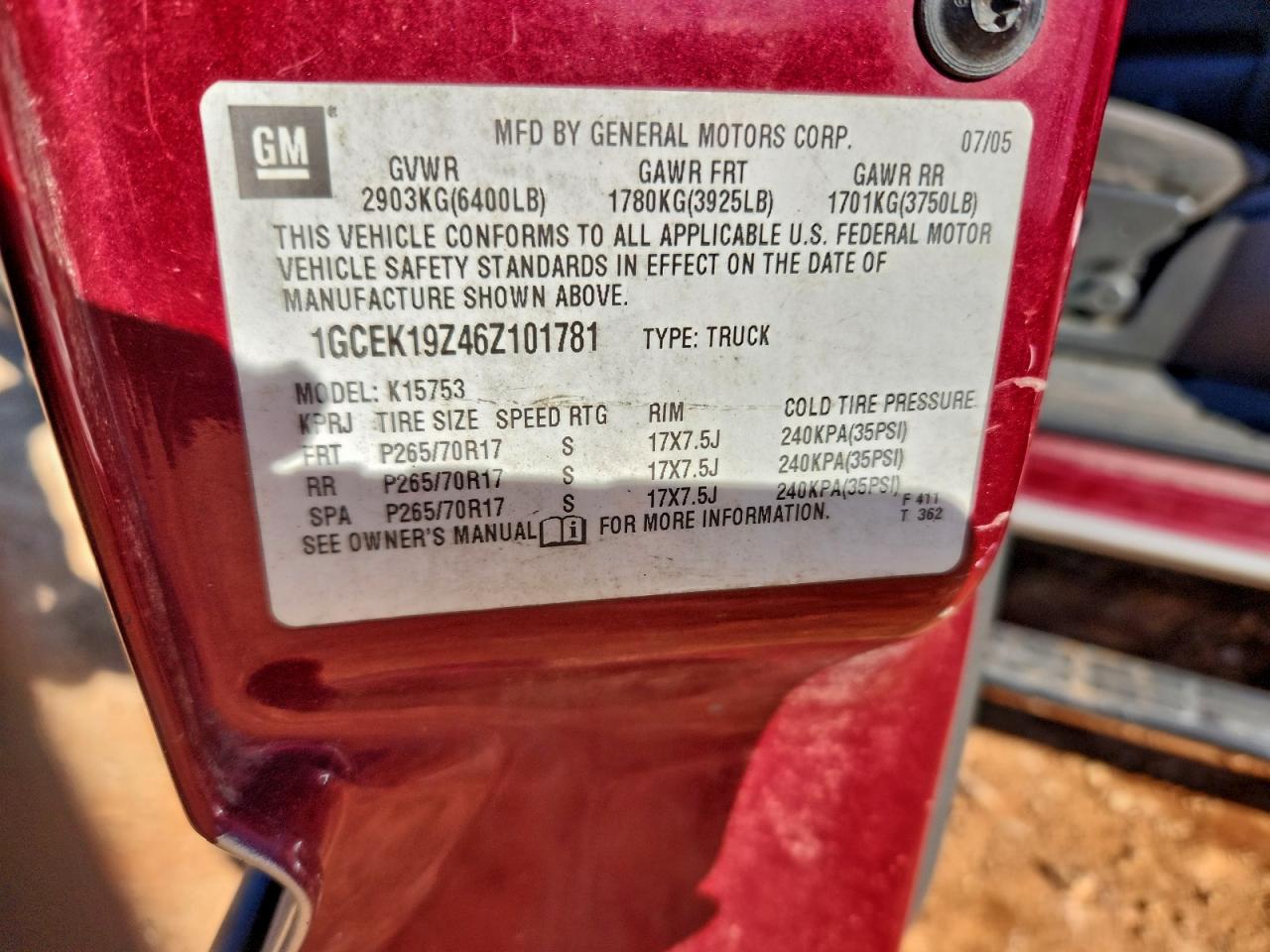 2006 CHEVROLET SILVERADO K1500 photo 23