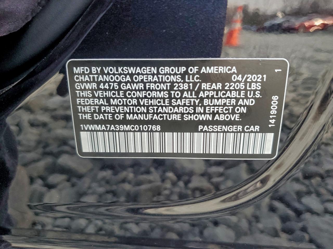 2021 VOLKSWAGEN PASSAT R-LINE photo 12