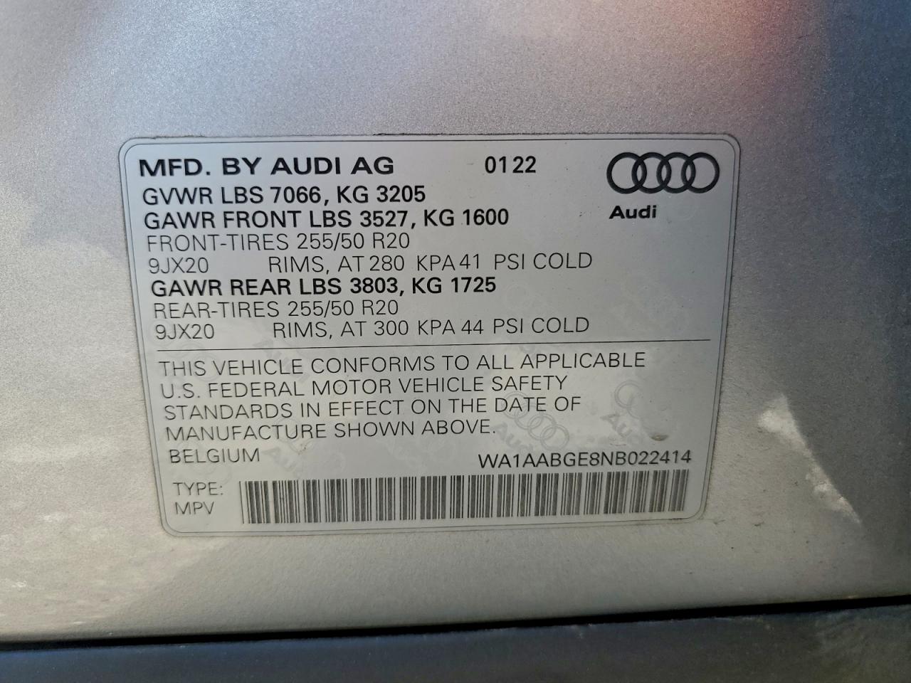 2022 AUDI E-TRON PREMIUM photo 27