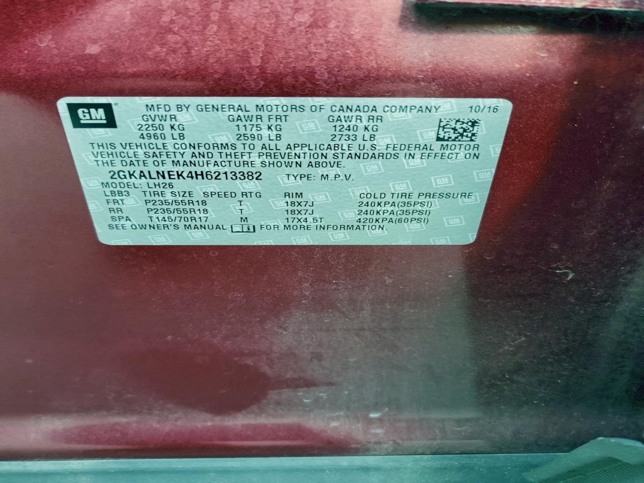 2017 GMC TERRAIN SLE photo 12