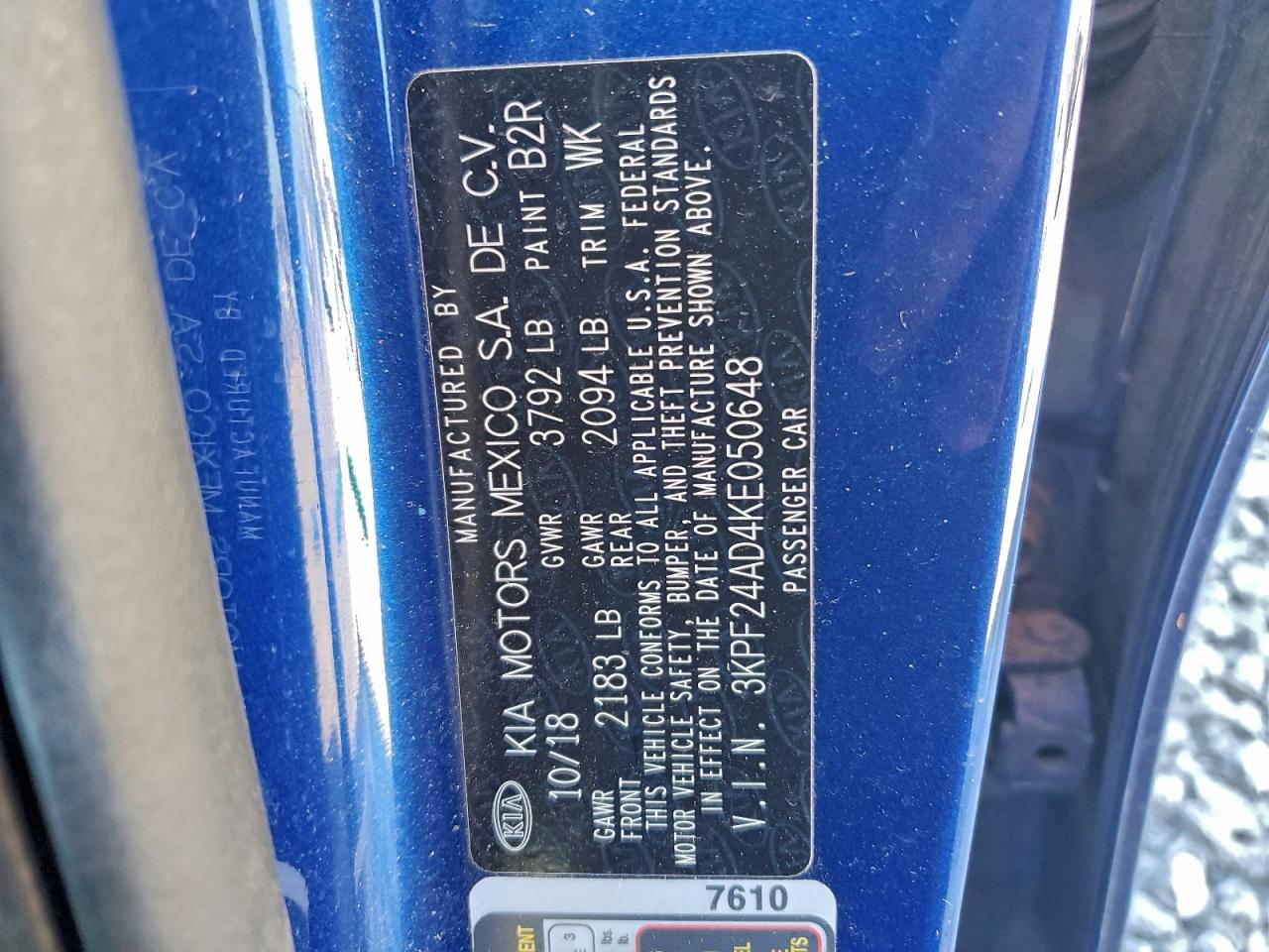 2019 KIA FORTE FE photo 12