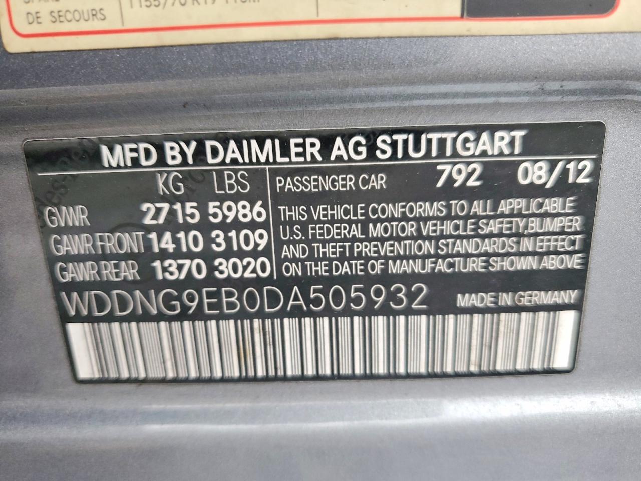2013 MERCEDES-BENZ S 550 4MATIC photo 12
