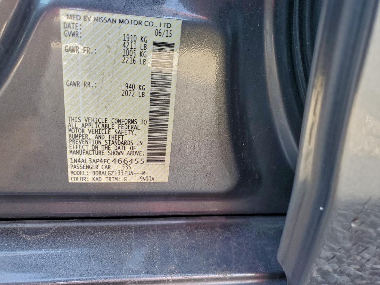 2015 NISSAN ALTIMA 2.5 photo 45