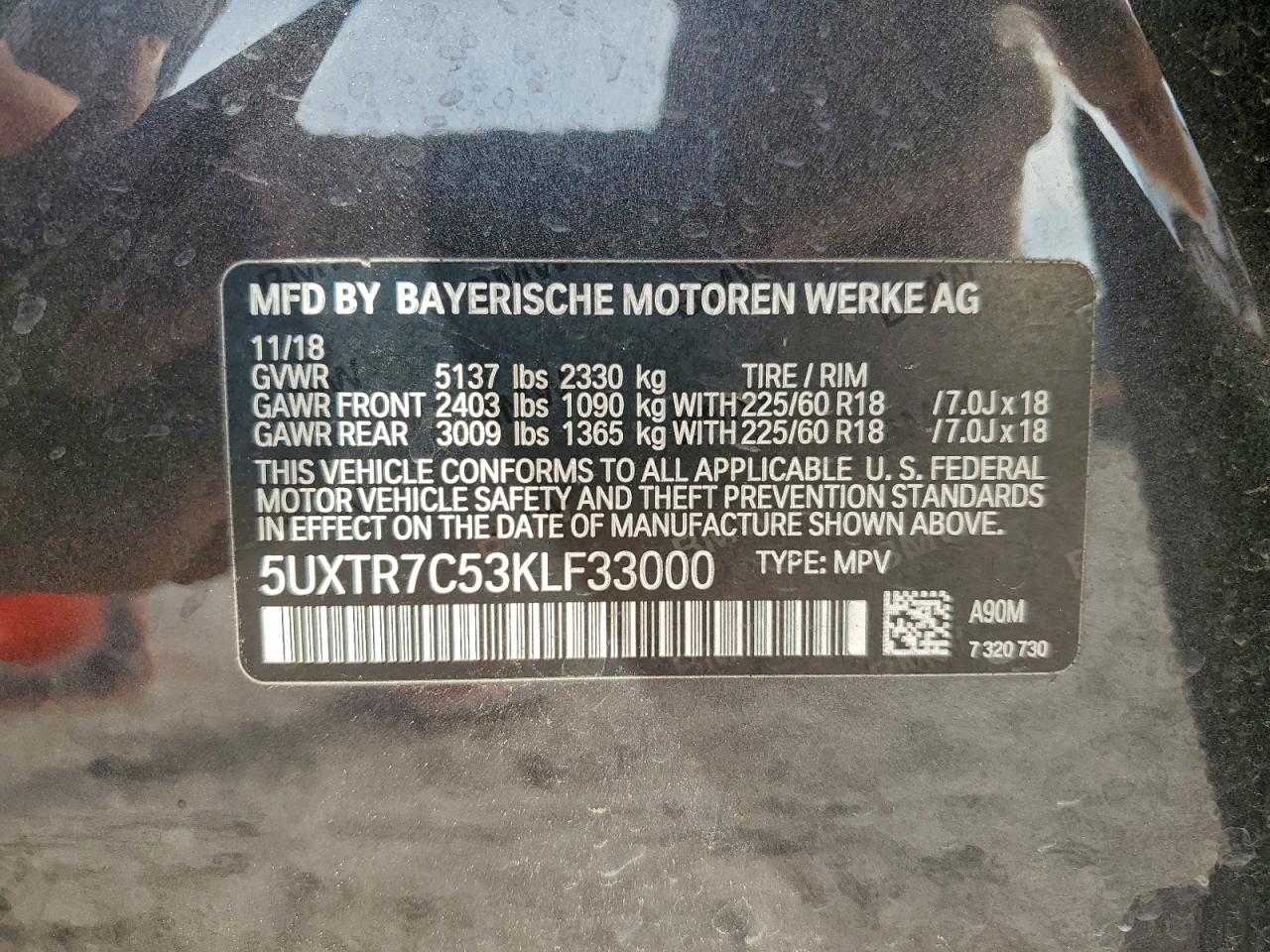 2019 BMW X3 SDRIVE30I photo 49