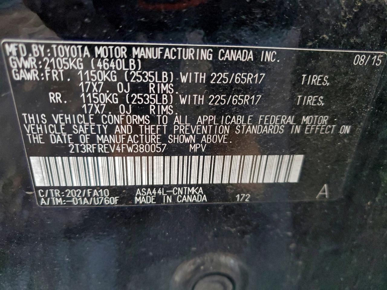 2015 TOYOTA RAV4 XLE photo 23