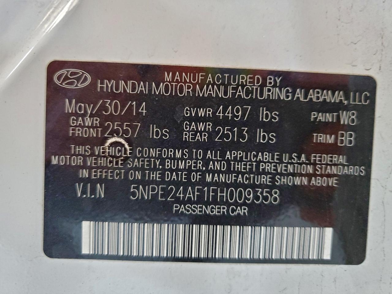 2015 HYUNDAI SONATA SE photo 34