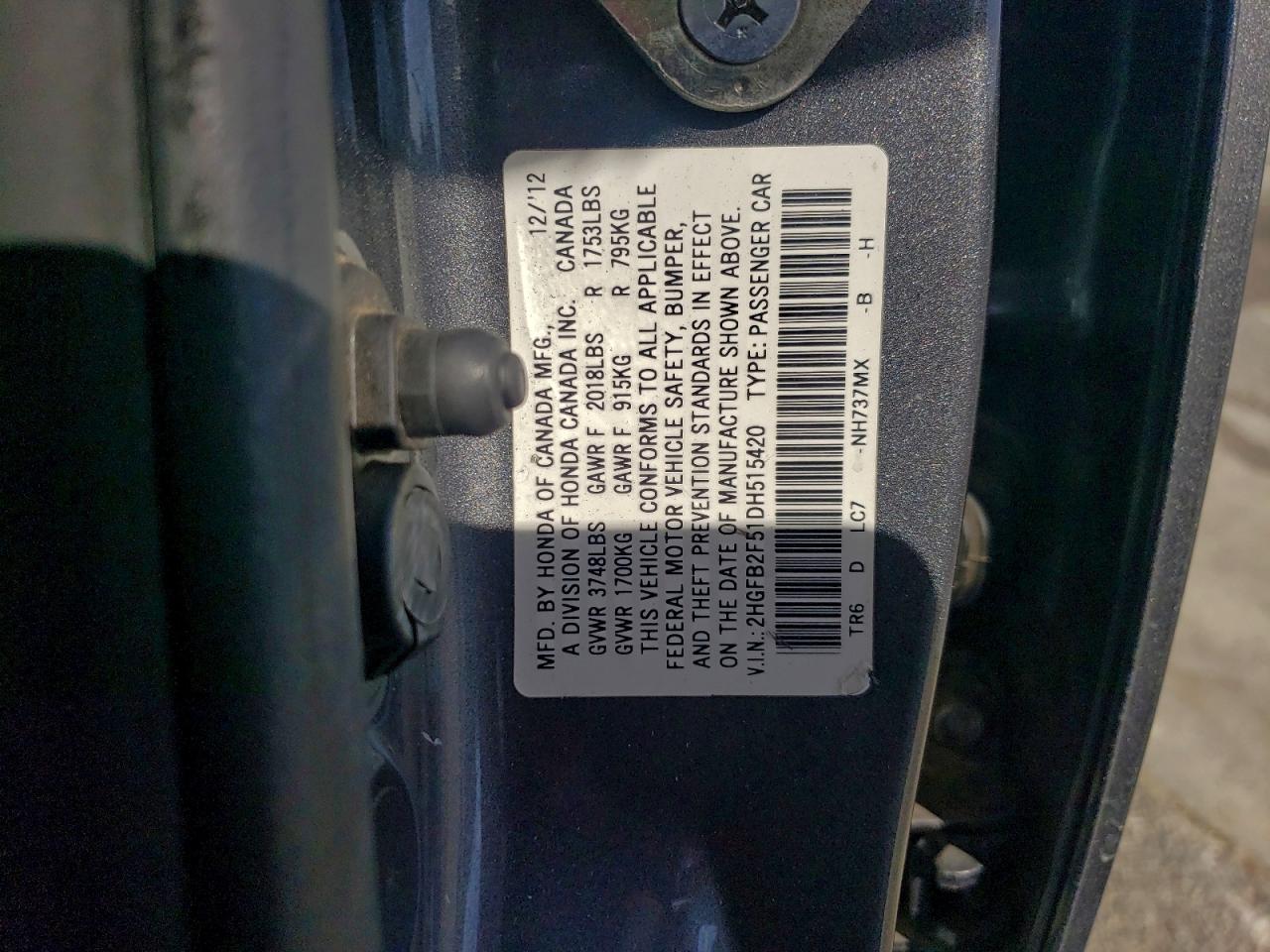 2013 HONDA CIVIC LX photo 34