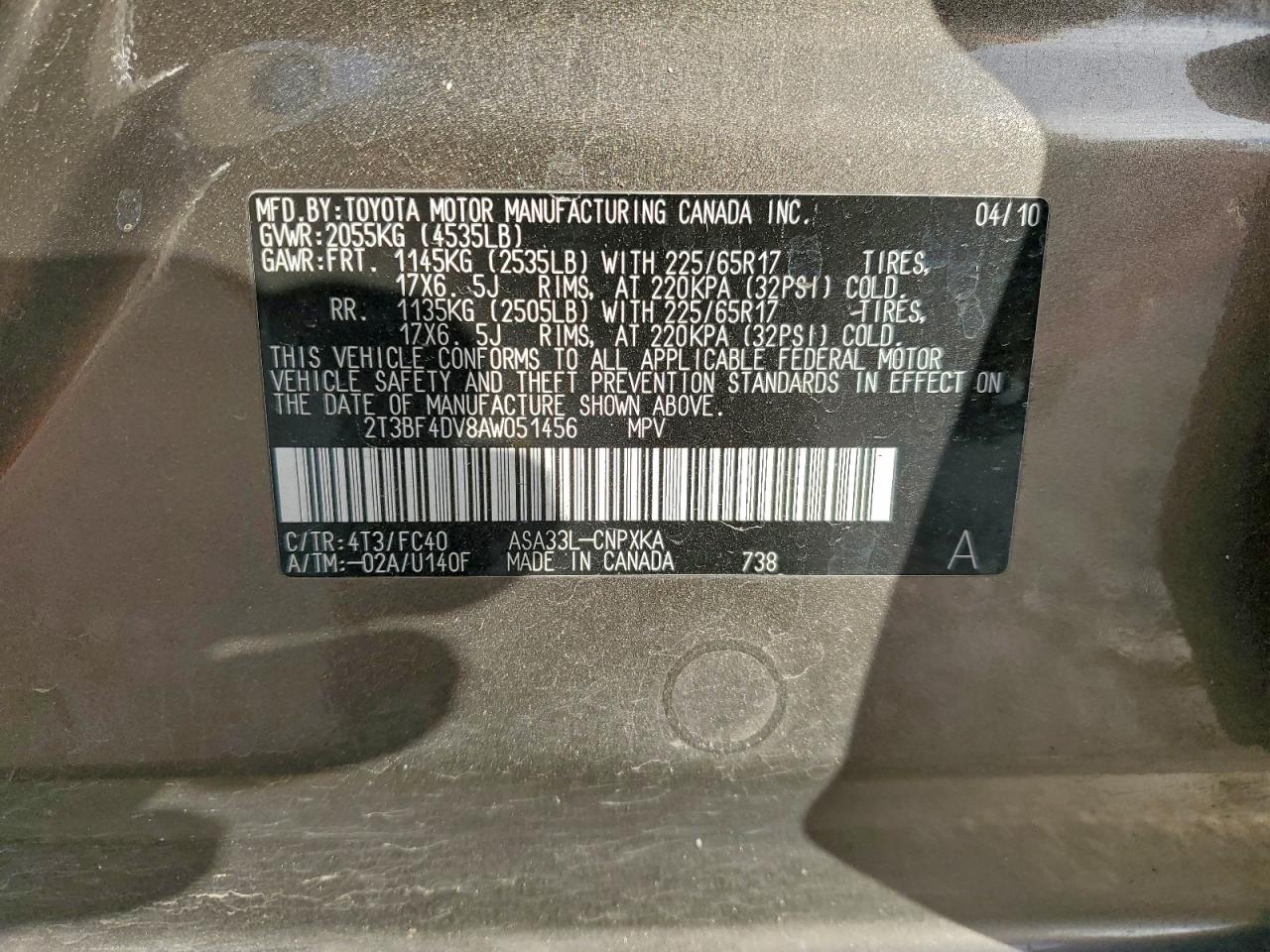 2010 TOYOTA RAV4 photo 13