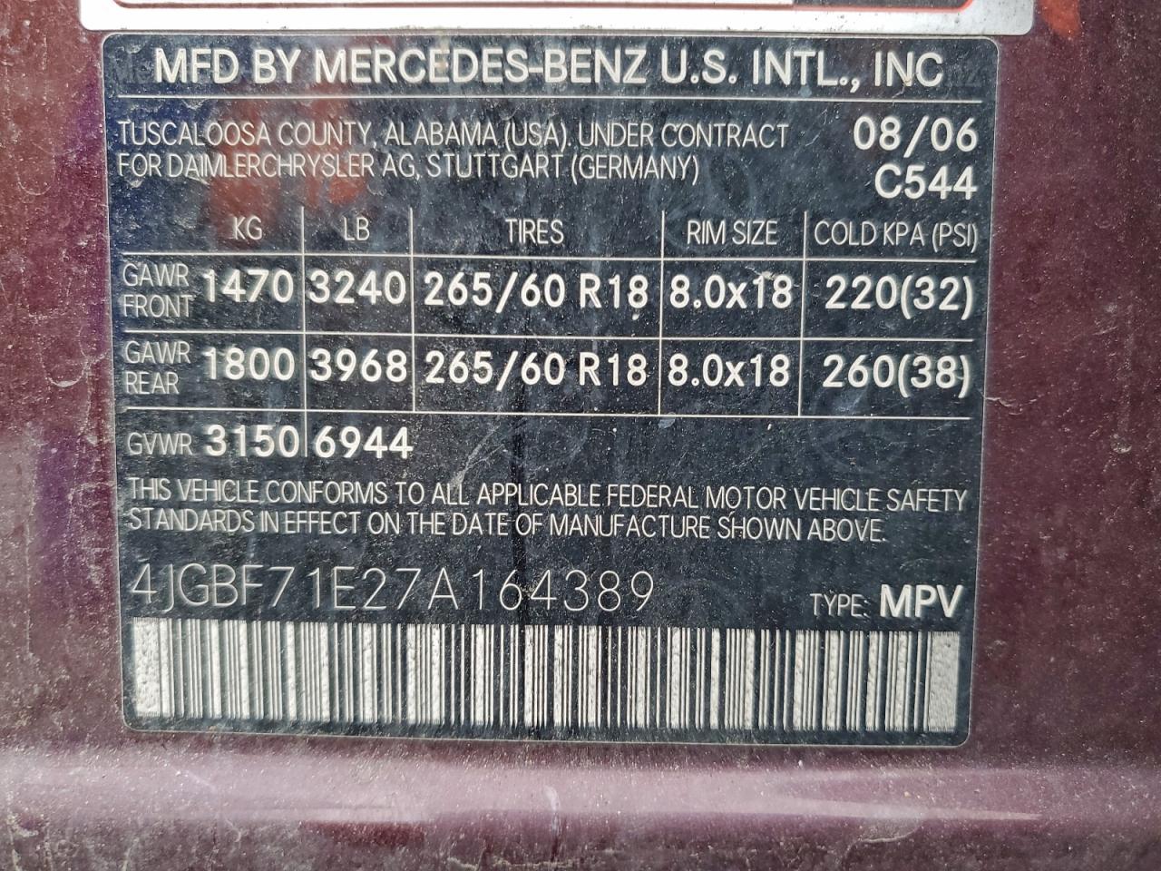 2007 MERCEDES-BENZ GL 450 4MATIC photo 13