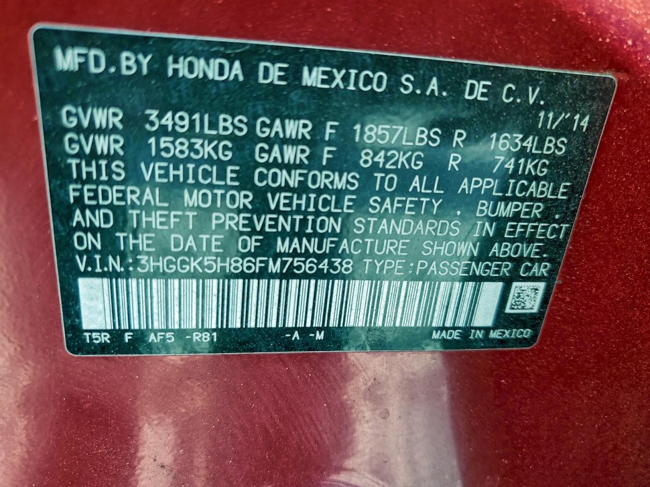 2015 HONDA FIT EX photo 34