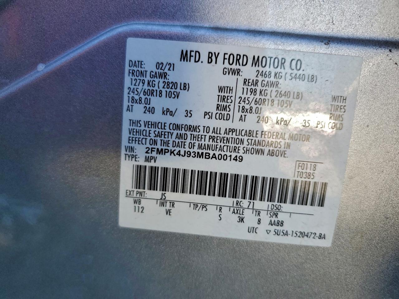 2021 FORD EDGE SEL photo 23