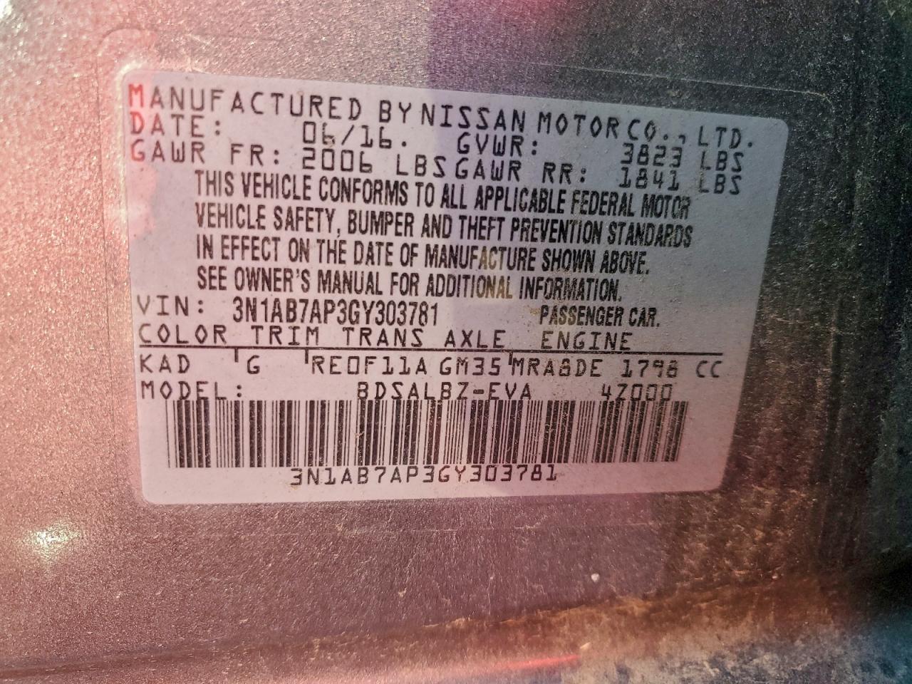 2016 NISSAN SENTRA S photo 12