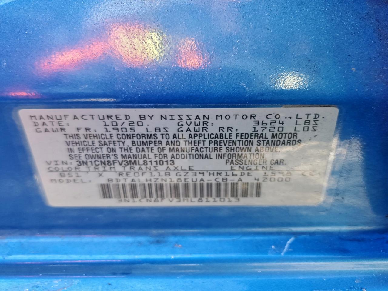 2021 NISSAN VERSA SR photo 34