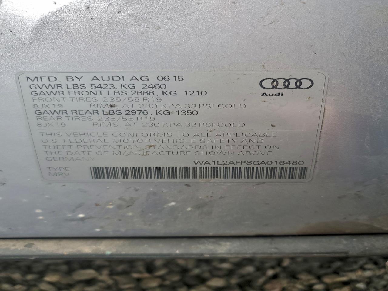 2016 AUDI Q5 PREMIUM PLUS photo 13