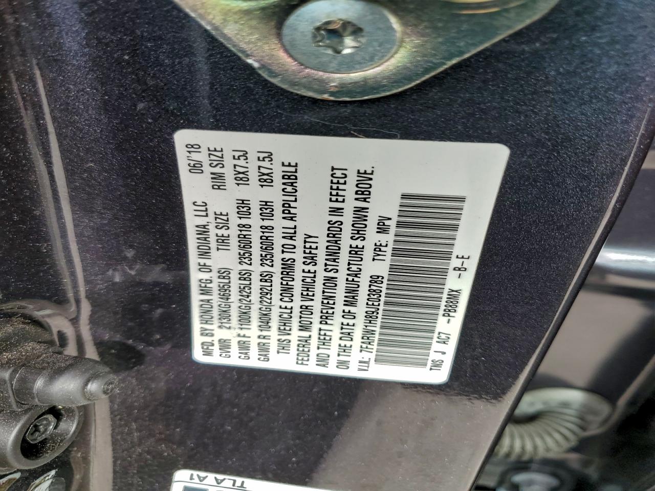 2018 HONDA CR-V EXL photo 25