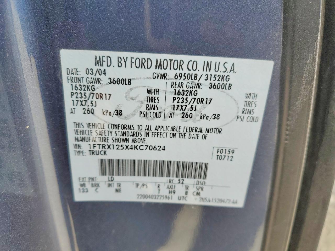 2004 FORD F150 photo 23