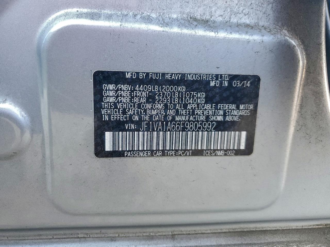 2015 SUBARU WRX photo 37